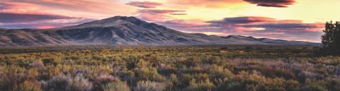 Horizontal High Dynamic Range Color image of a sunrise in Northern Nevada