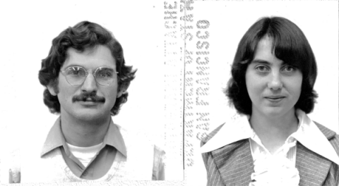 The Williams’ passport photos from 1975